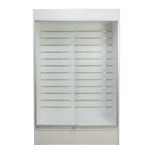 78" White Slatwall Backed Wall Display Case