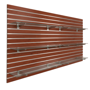 Cherry Slatwall Panel Shelving Bundle | 6 Shelves