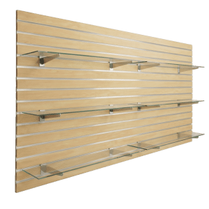 Maple Slatwall Panel Shelving Bundle | 6 Shelves