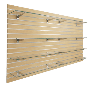 Maple Slatwall Panel Shelving Bundle | 8 Shelves