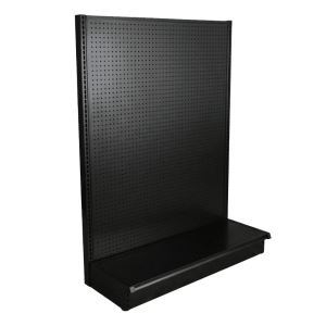 Lozier Black Gondola Wall Shelving Starter Unit | 48″W x 13″D x 72″H