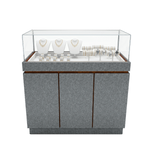 Grey Felt Jewelry Display Case