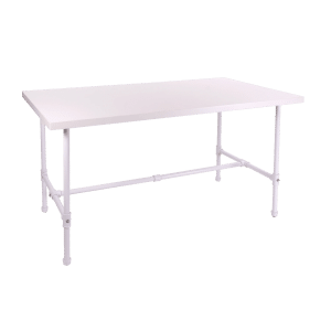 Pipeline Large Nesting Table | Gloss White Frame with White Top