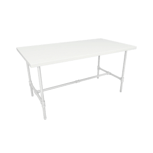 Pipeline Large Nesting Table | Gloss White Frame with White Top