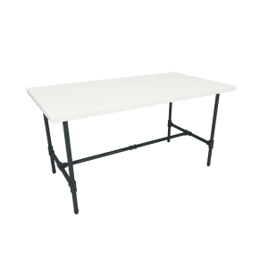 Pipeline Large Nesting Table | Anthracite Grey Frame with White Top