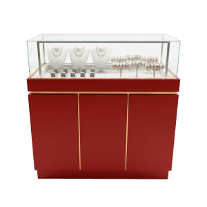 Red & Gold Jewelry Display Case