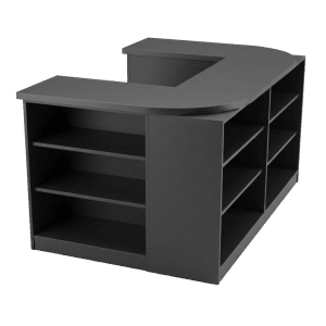 Black Cubby Checkout Counter