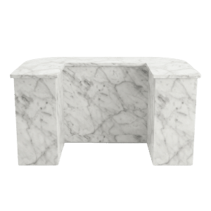 Carrara Bianco Cubby Checkout Counter