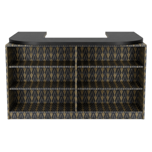 Deco Charcoal Cubby Checkout Counter