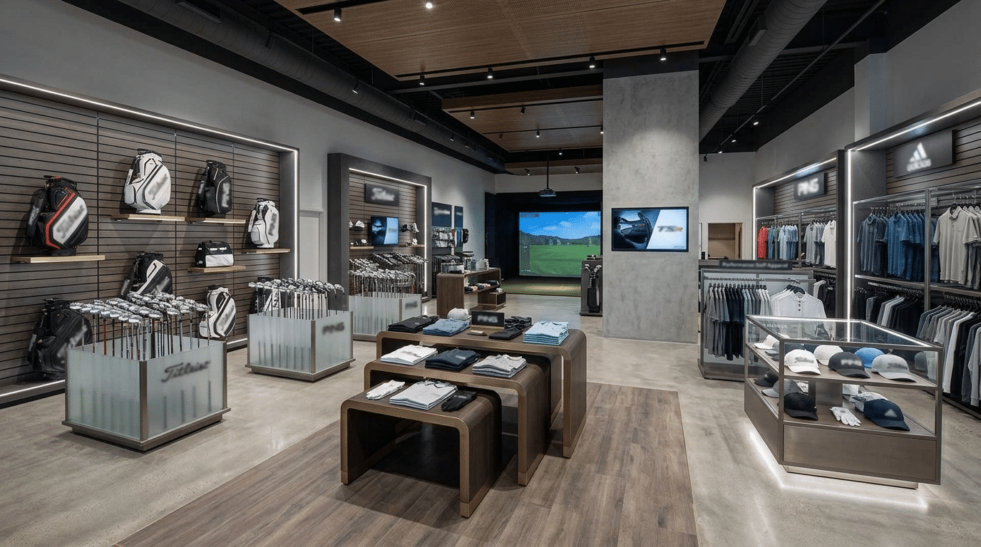 Golf Apparel Display Tables