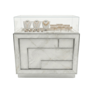 Ice Onyx & Silver Abstract Jewelry Display Case