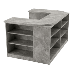 Pantine Concrete Cubby Checkout Counter