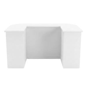 White Cubby Checkout Counter