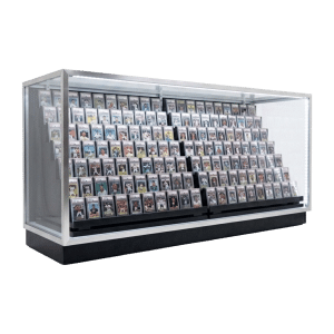 Silver Sports Card Display Case | Multi-Level Edition | 70" Extra Vision