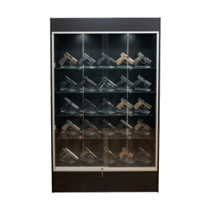 78" Black Gun Wall Display Case