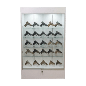 78" White Gun Wall Display Case