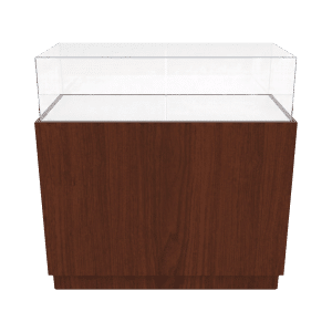 48" Brighton Walnut Straight Jewelry Display Case
