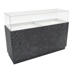 70" Black Alicante Straight Jewelry Display Case