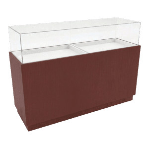 70" Brighton Walnut Straight Jewelry Display Case